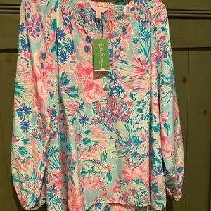 Lily Pulitzer | Blouse | Small | Serene Blue | Elsa Top